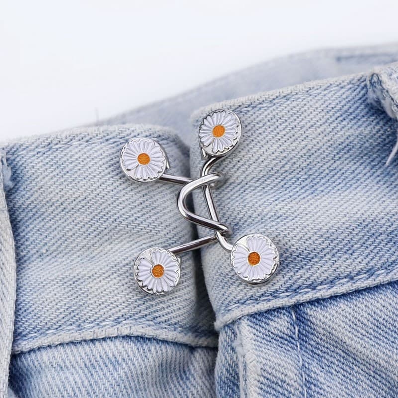 2/4 Pçs Jeans Cintura Retração Fivelas Convenientes Redimensionar De Metal Ajustáveis Saia Calças Acessórios