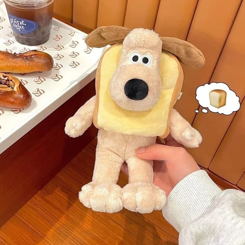 Brinquedo de Pelúcia Popular em Forma de Pão de Cachorro Fofo, Boneco de Pelúcia de Filhote de Desenho Animado, Ornament