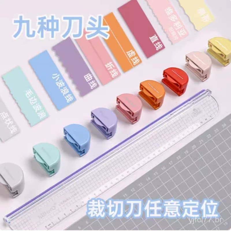 Cortador de papel multifuncional, ferramenta combinada 9 em 1, ferramenta manual para decoração de tendas