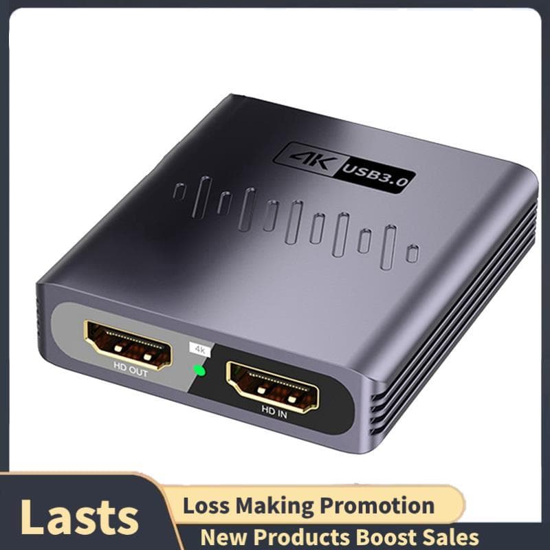 - Placa De Captura De Vídeo Compatível USB3.0/4K HD Para Celular , Laptop , Câmera De Jogo , Gravação Ao Vivo , Fácil In