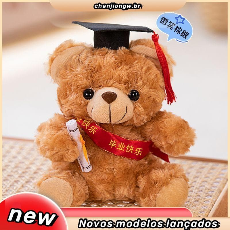 Urso de Formatura Dr. Chapéu Dr. Urso brinquedo de pelúcia urso de pelúcia boneca Ragdoll formatura presente comemo