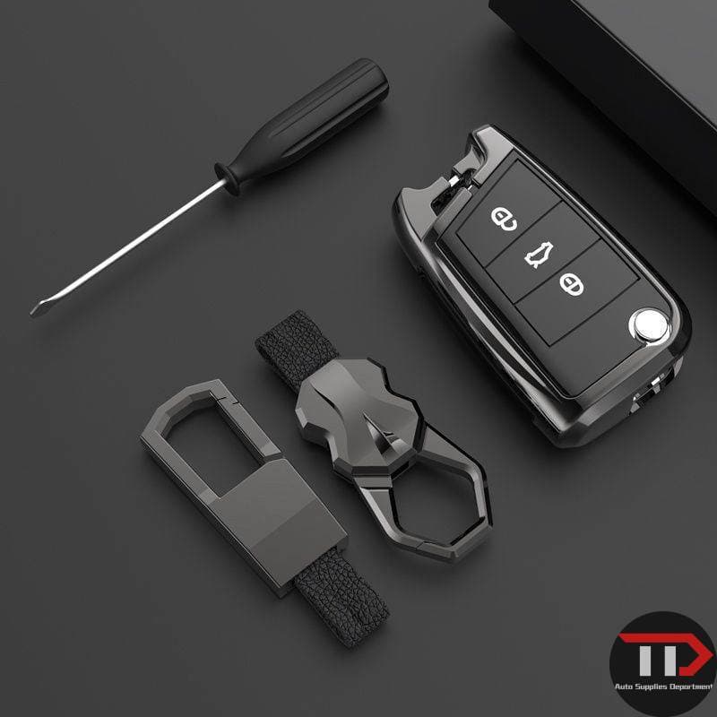 Capa para chave de carro em liga de zinco Volkswagen adequada para Bora/Sagitar/POLO/Lingdu/Lavida/Jetta/Tiguan/Tuyue/Me