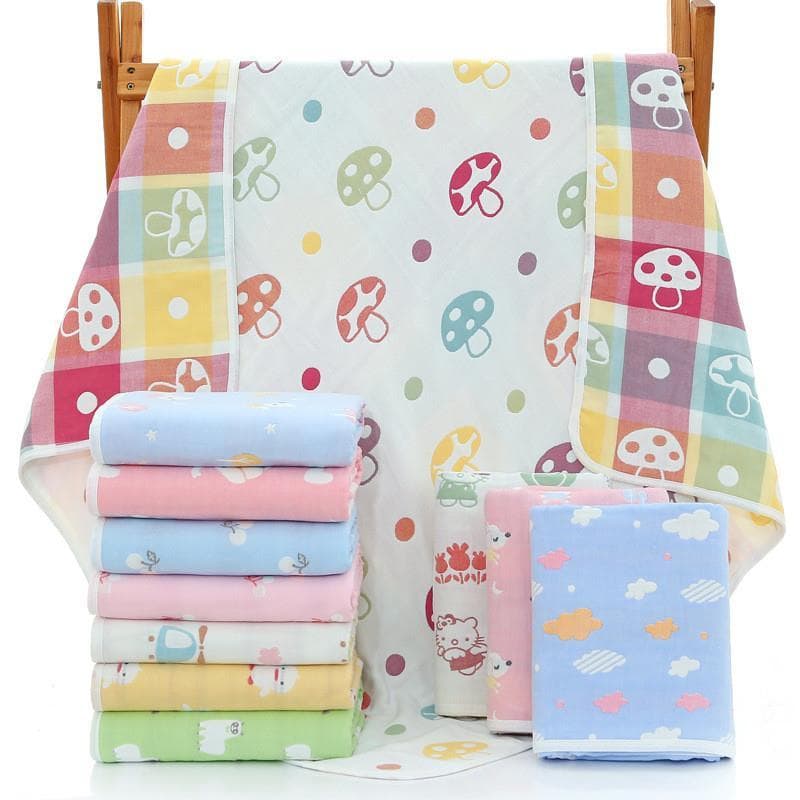 Toalha de banho do bebê seis camadas gaze toalha de banho puro algodão macio absorvente recém-nascido abraço colcha Swad