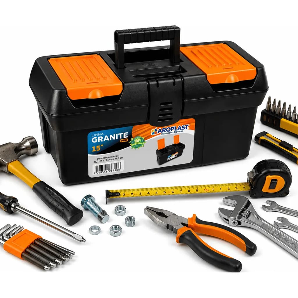 Mala Maleta De Ferramentas Granite Divisória Pro Alta 13