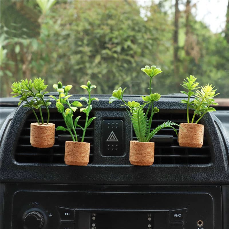 ENVIO RÁPIDO: Clipes de aromaterapia com suculentas artificiais, plugs de plantas, mini plantas em vaso, flores artifici