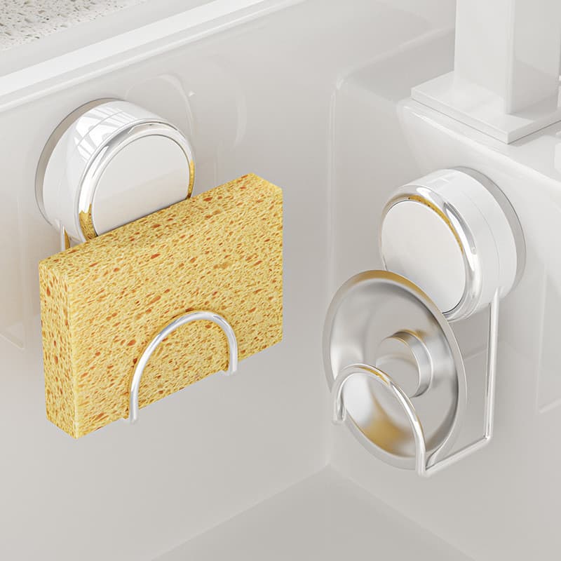 Ventosa de ferro esponja dreno rack cozinha doméstica multifuncional sem perfuração pia lavar louça limpar rack de bola