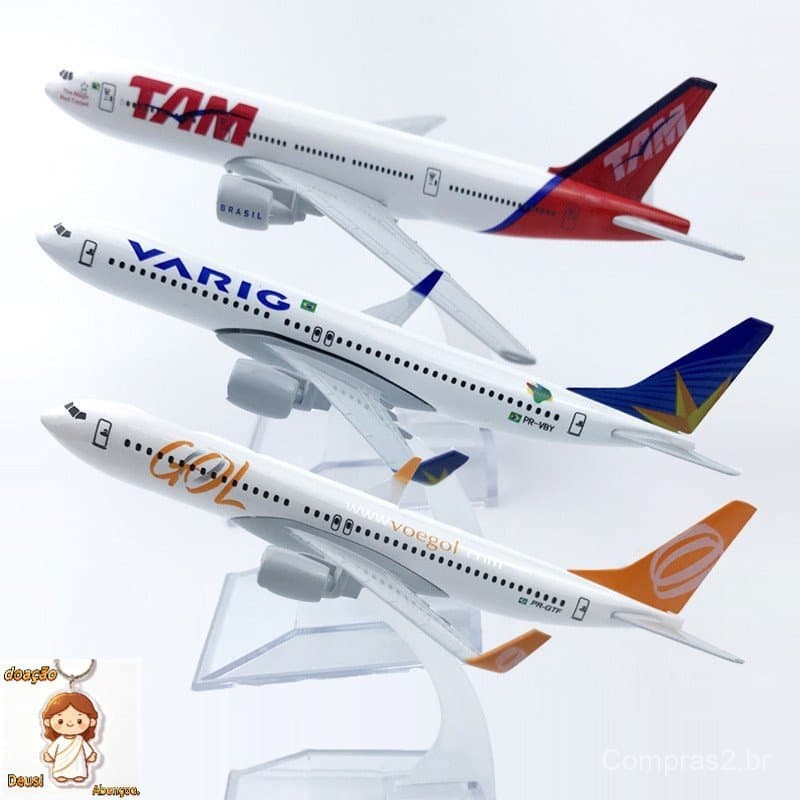 Aeronave Brasil Airlines Boeing 777 B737 Modelo B787 Ar VARIG Gol Tam Auzl Lata Diecast Avião De Metal 16 Cm