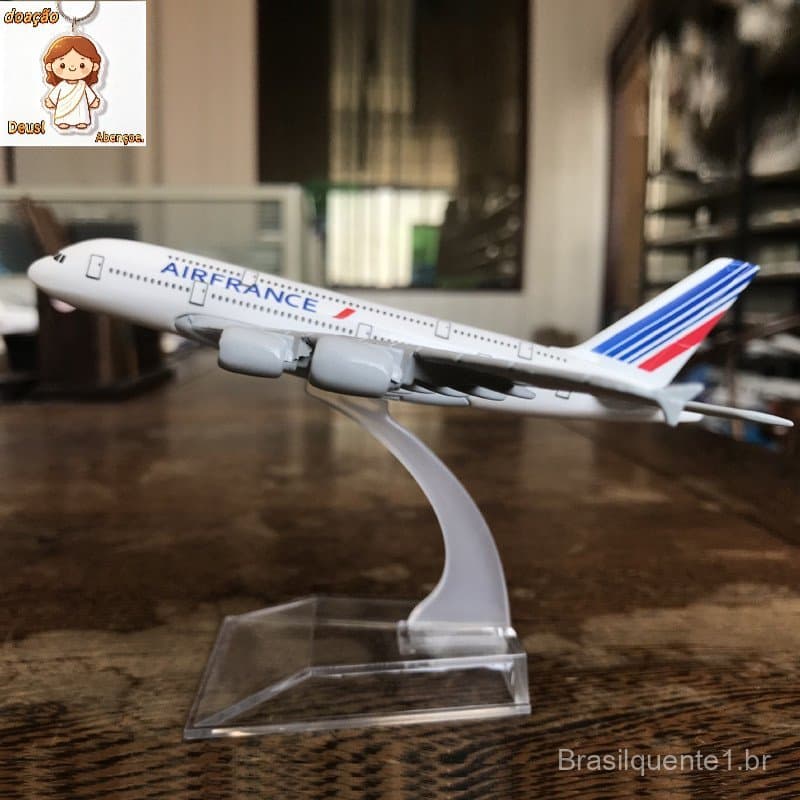 Air France Airbus 380 Modelo De Aeronave Diecast Liga Sólida A380 Avião Coleção De Aviação Brinquedo