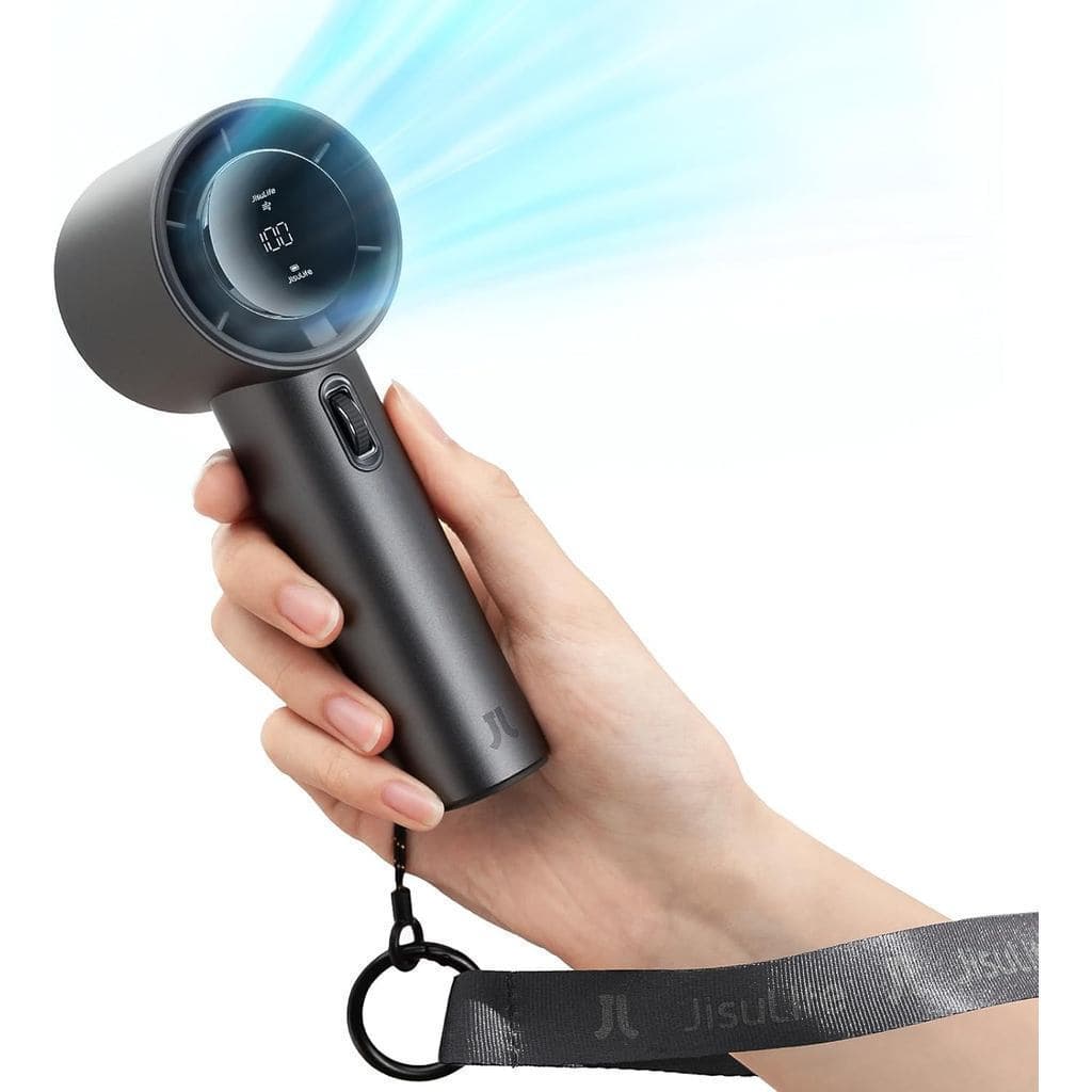 Ventilador Portátil JISULIFE Pro Series - Resfriamento de Alta Eficiência: botão de ajuste de velocidade de 1 a 100, cor