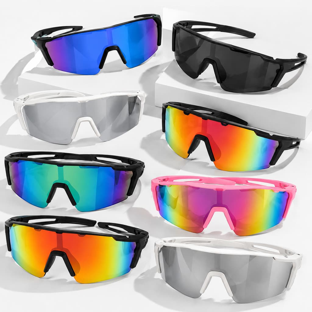 Óculos Ciclismo UV400 Esportivo Bike Corrida MTB Lente Espelhada Óculos de Sol Masculino Feminino Unissex Proteção UV