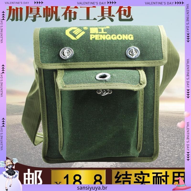 Bolsa de ferramentas para eletricista, lona grossa, resistente ao desgaste, reparo de Hardware, bolsa de ombro, armazena