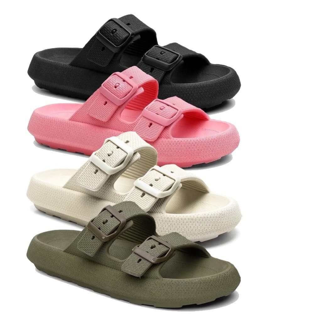 Chinelo Feminino Nuvem Slide Sandalia Confortável Birken Fivela