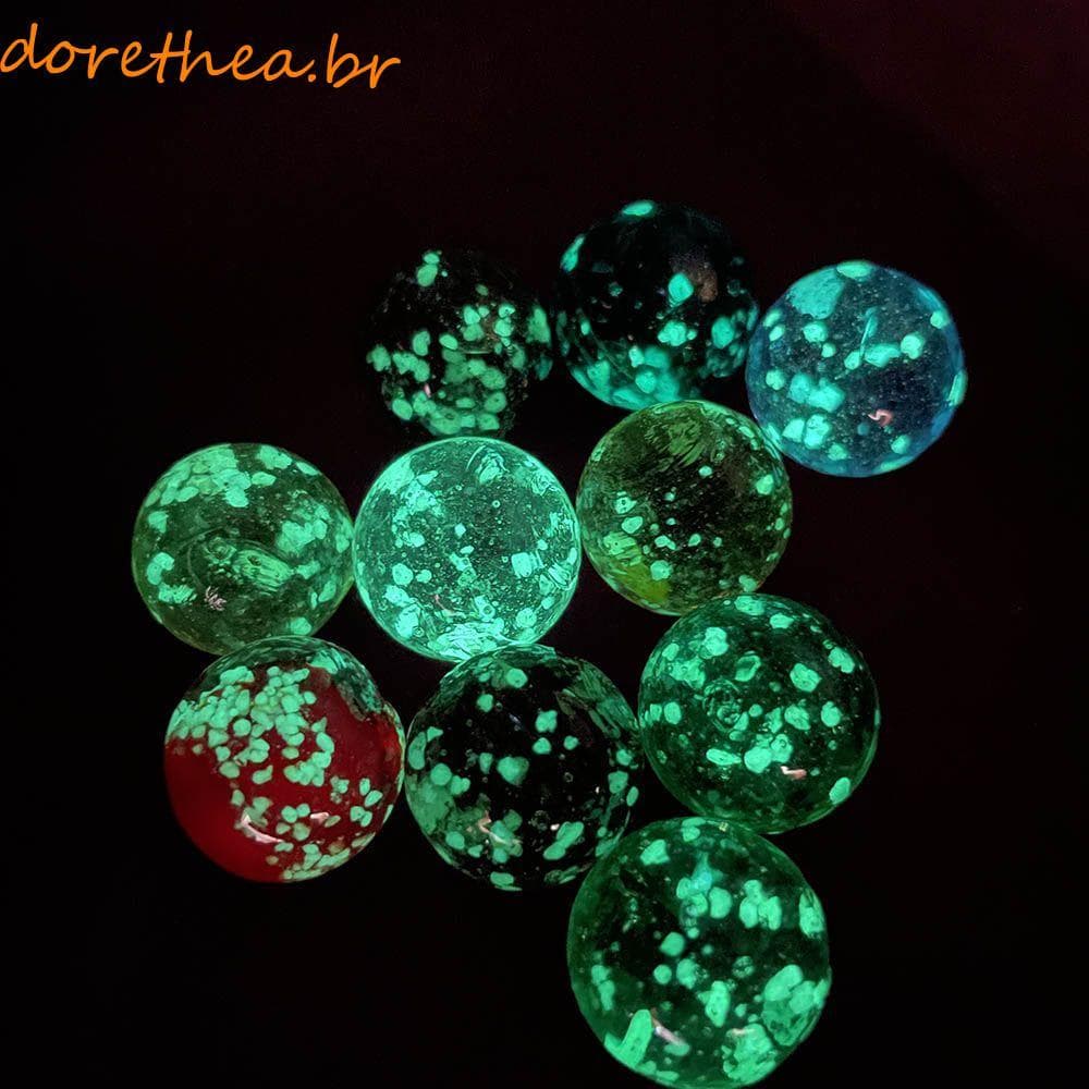 DORETHEA Bola De Vidro Luminosa Saltando Creme Console Jogo Decoração Do Tanque De Peixes Para Casa 10 Peças Pequenos Má