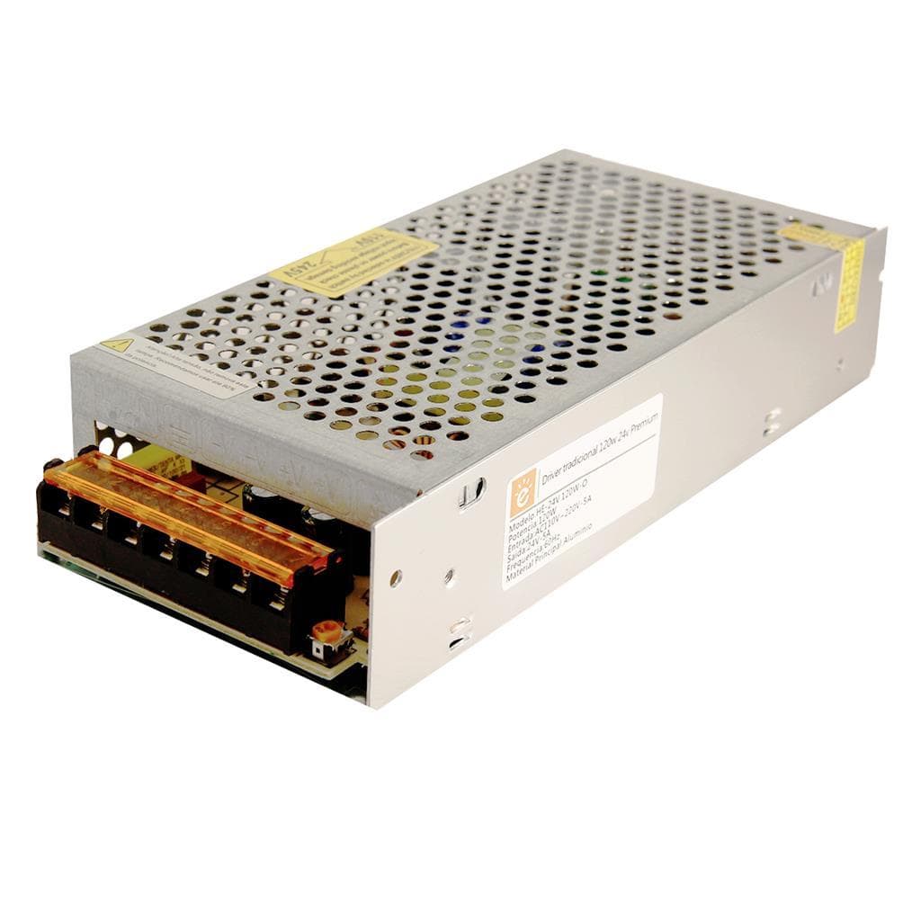 Fonte Chaveada Colmeia 24V 5A 120W Potência Real Bivolt LED CFTV Automação