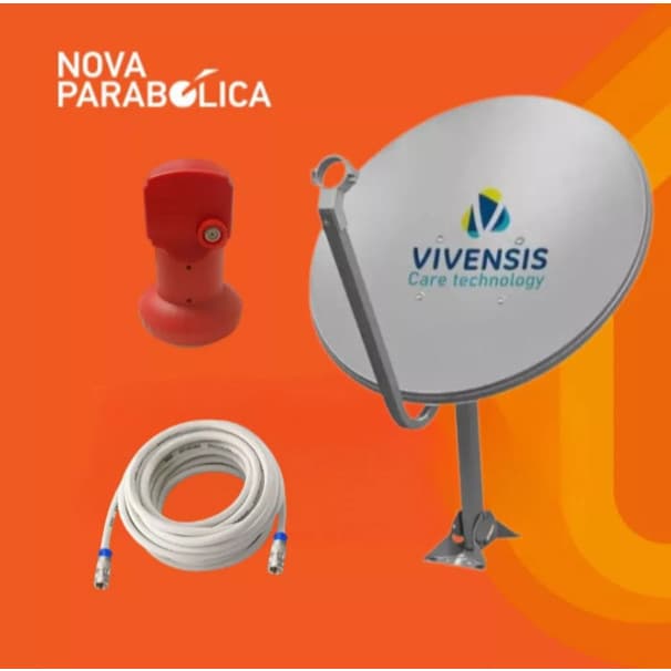 Kit Antena + Lnb + 20m Cabo + 2 Conectores NP
