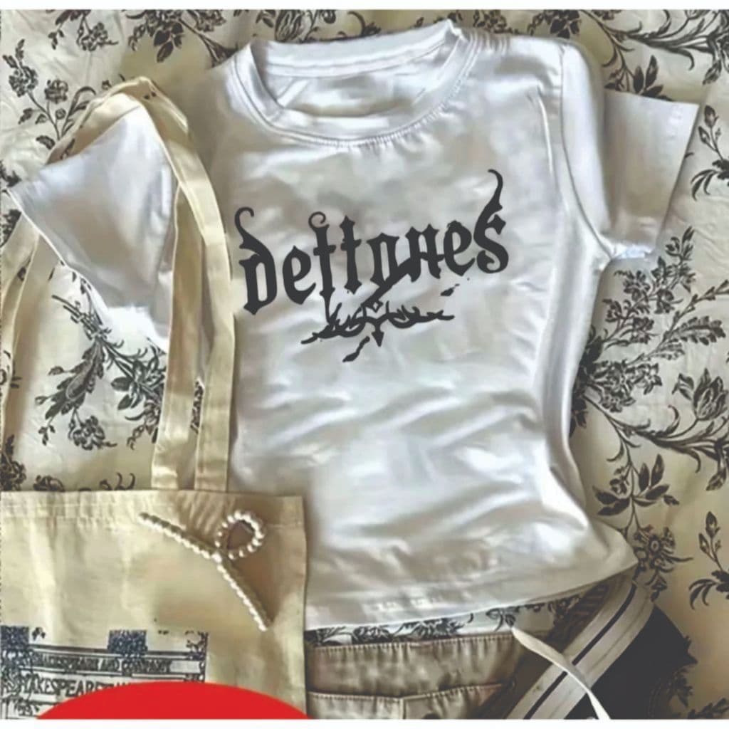 Blusinha T-shirt Camiseta Estampada Y2k blusa feminina estilosa casual tumblr banda rock deftones