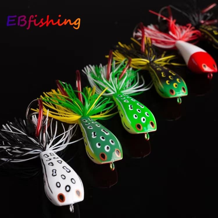 Jump Frog 9g Iscas De Pesca Flutuantes Isca Sem Ervas Daninhas Com Ganchos Duplos Afiados Simulação Sapo De Cabeça De Co