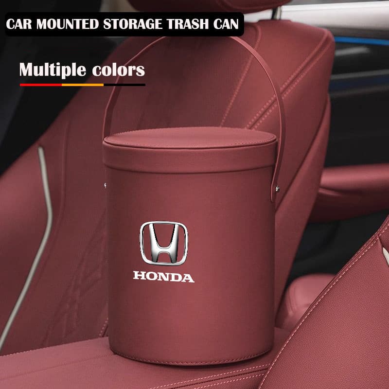 Lixeira de couro para carro, adequada para o interior de carros Honda Odyssey, Crider, Accord, Free Jazz, City, Civic, F