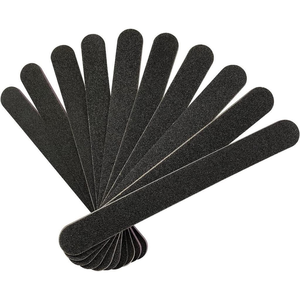 Conjunto de 10 peças de lixas de unhas profissionais de dupla face, lixa de unhas com granulometria 100/180, ferramentas