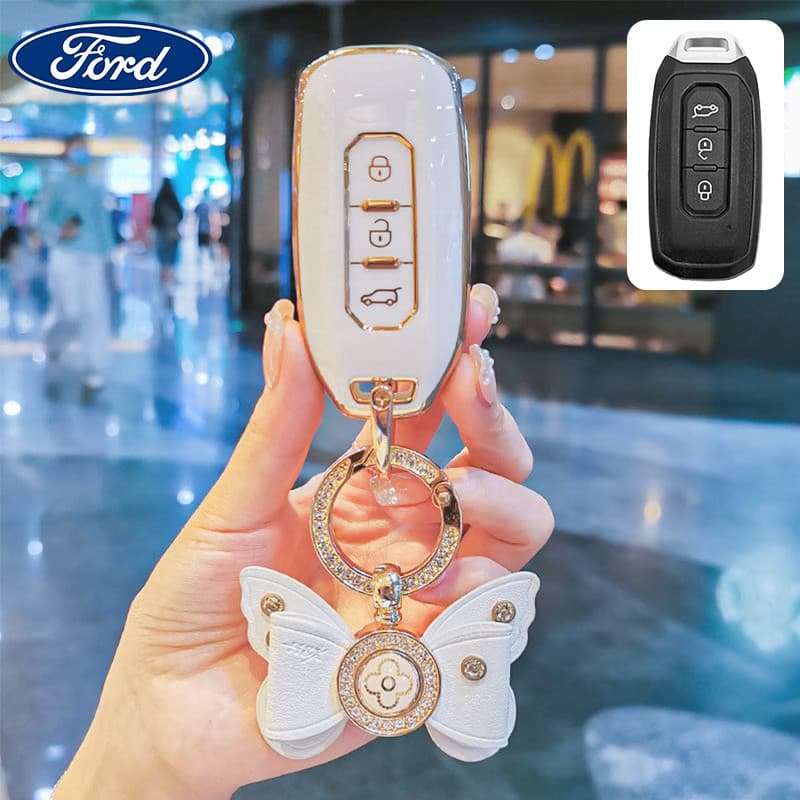 Capa para Chave Inteligente Ford Compatível com Territory, Chaveiro de TPU JTBZ