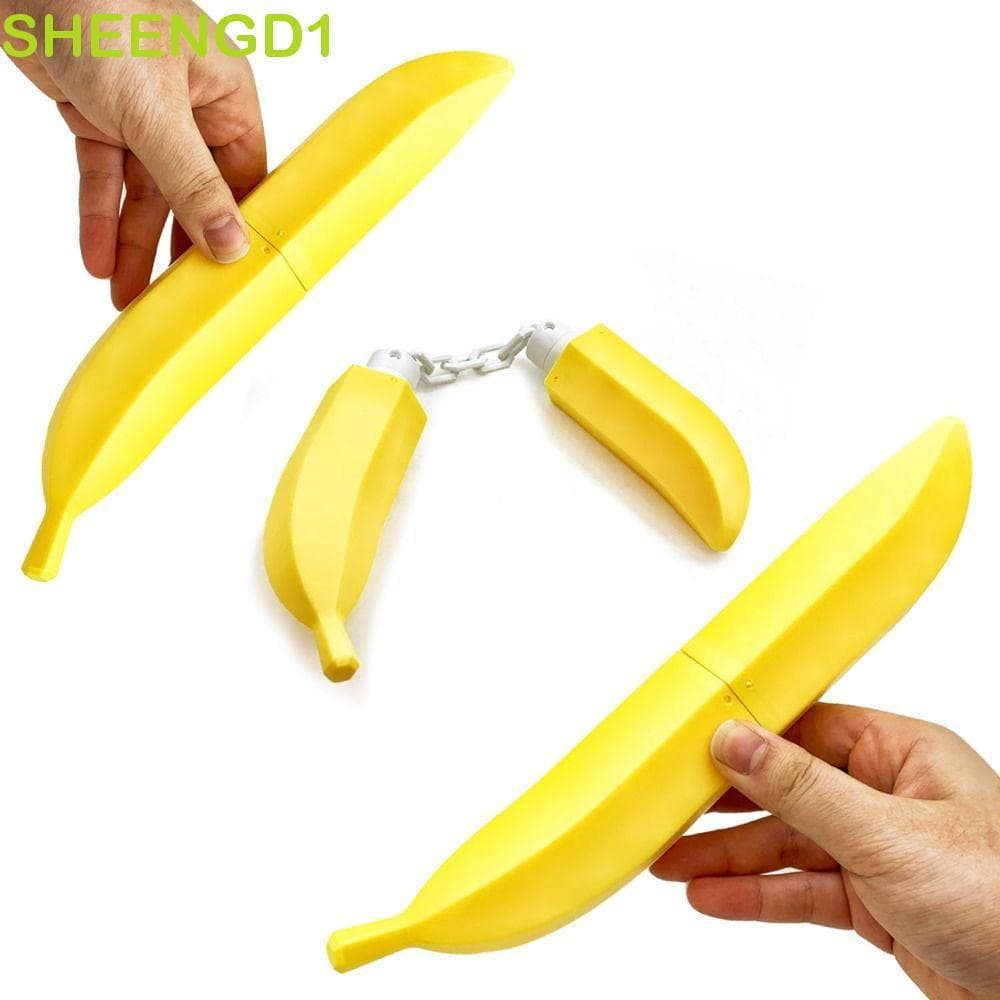 SHEENGD1 Brinquedo De Banana Nunchucks , Brinquedos Criativos Realistas Para Mandris De Polegar , Adereços De Frutas De