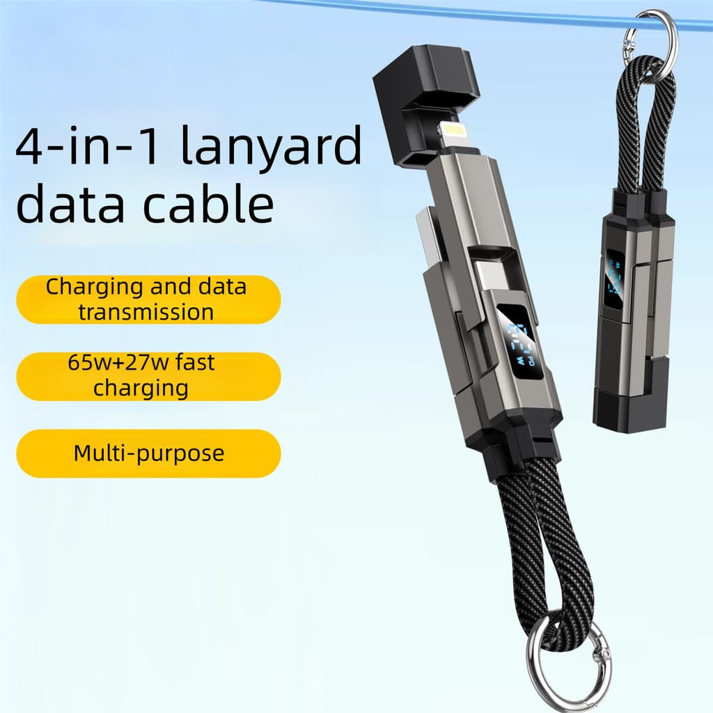 Carregamento super Rápido Com display digital Verdadeiro De 65 W , Cabo De Dados De Chaveiro 4 Em 1 , Inteligente , Linh