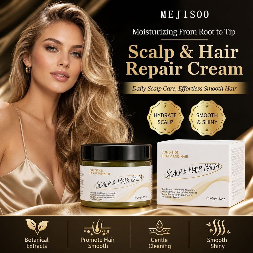 120g De Bálsamo Condicionador Para Cabelo E Couro Cabeludo , Creme Nutritivo Tratamento De Cabelos Lisos Saudáveis