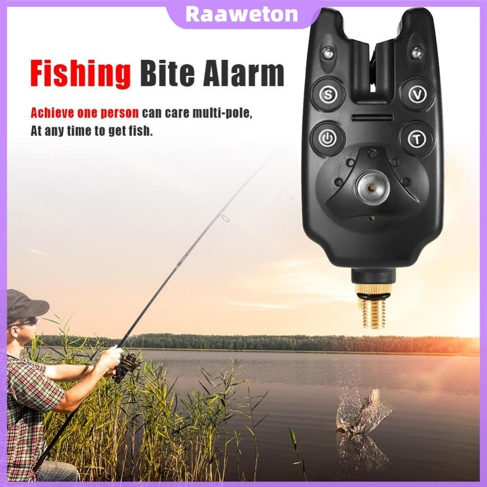 Alarme De Mordida De Pesca De Carpa Eletrônica Indicador De Luz LED Acessório De Peixe [Raaaweton.br]