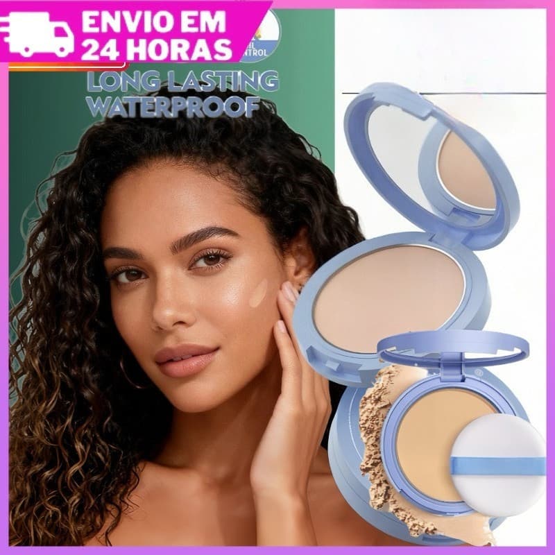 Controle De Óleo Em Pó Prensado | Corretivo Fosco À Prova D'água De Longa Duração Sem