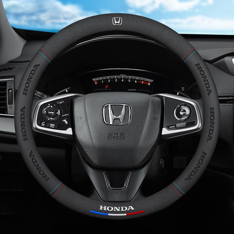 Capa de Volante em Suede Antiderrapante para Honda Civic, HRV, BRV, CRV, Odyssey, Fit, BRIO, Vezel, Mobilio, Acessórios