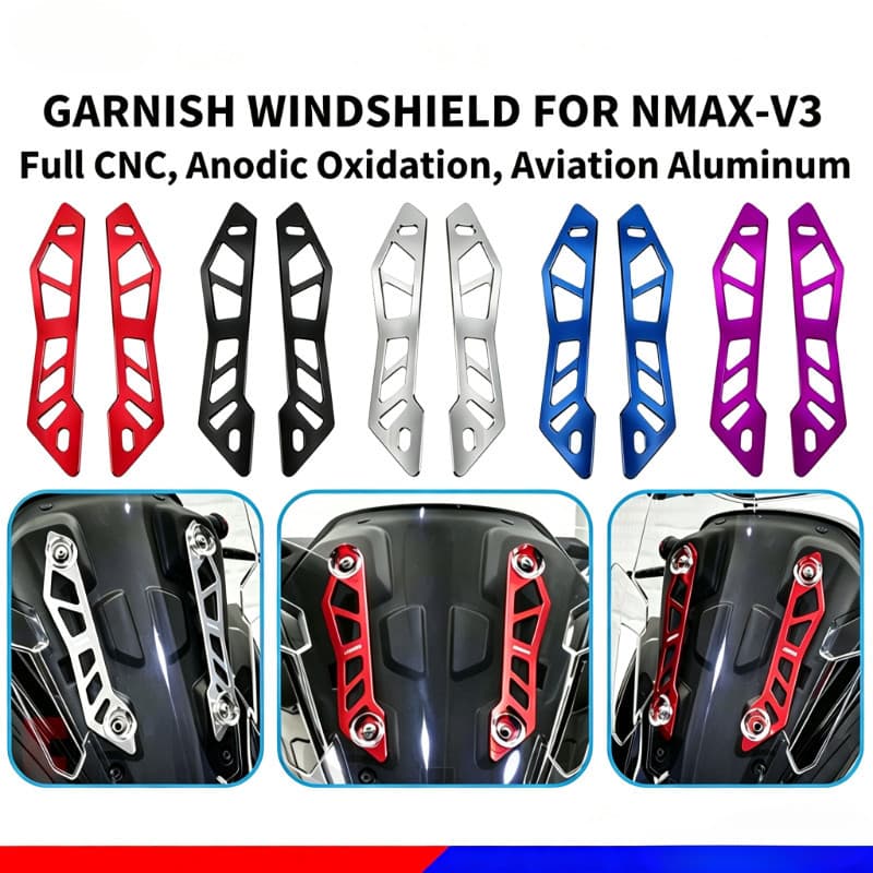 Suporte De Pára-Brisa Para Yamaha NMAX V3 Motocicleta Frente Brisas Decoração