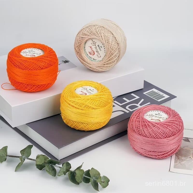 Fio de seda para crochê DIY, bolsa de crochê, fio de crochê, lã, de seda, renda de linho, fio fino artesanal, bola d