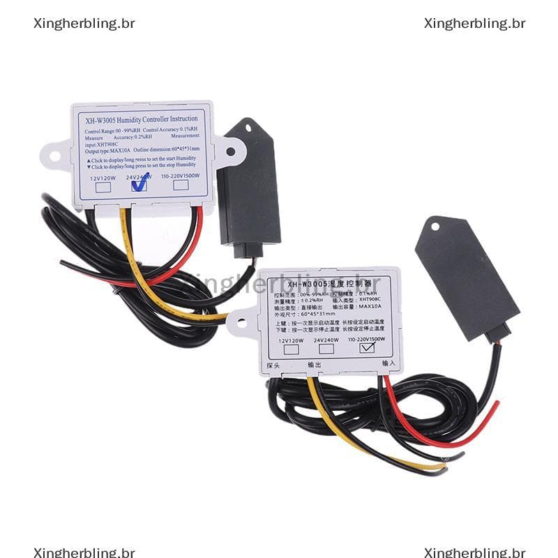 Interruptor Higrostato Digital Do Controlador De Umidade XBBR XH-W3005 Com Sensor 12V/24V/220V Quente