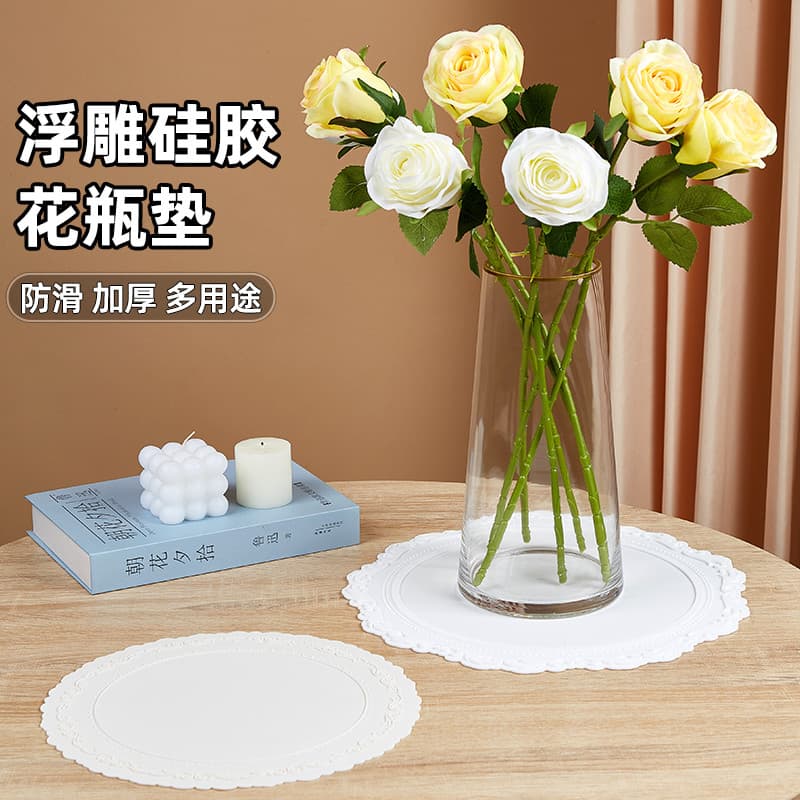 Almofada de vaso de Silicone luz luxo High-End sentir Base almofada estilo europeu vaso de flores almofada xícara de chá