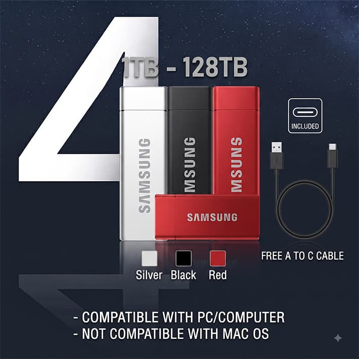 Disco Rígido Externo 128TB 60TB 30TB 16TB Portátil SSD 8TB 4TB USB 3.0 Tipo-C Interface HD De Alta Qualidade