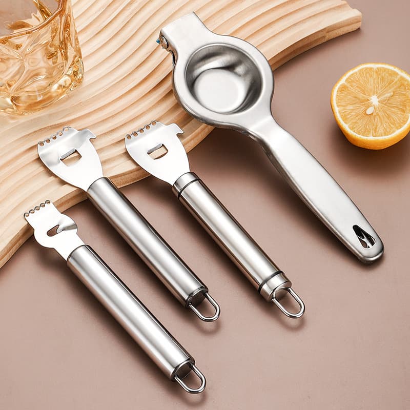 Espremedor de limão em aço inoxidável, descascador de limão, ralador, raspador, utensílio de cozinha doméstico, espremed