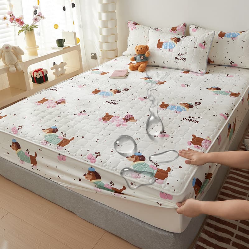 Lençol de cama à prova d'água Capa de cama para colchão protetora para crianças Colchão acolchoado protetora L