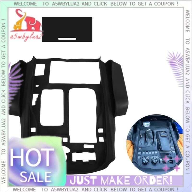 Para 570 LX570 Interior Do Carro Caixa De Armazenamento De Borracha Organizador Acessórios 2016-2021 Preto