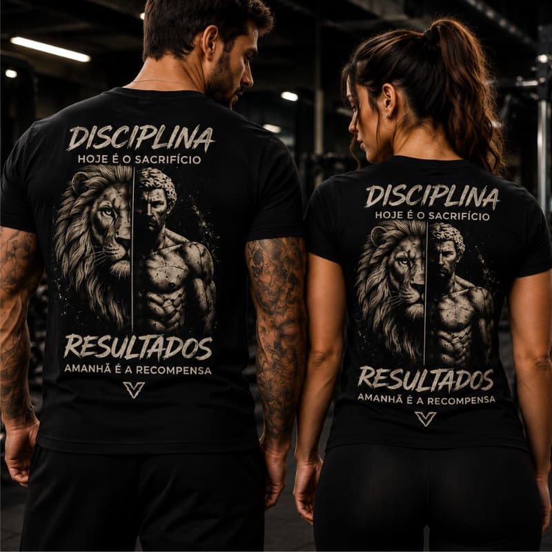 Kit Casal 2 Camisetas Academia Camisa Treino 100% Algodão Leve Macia Confortável