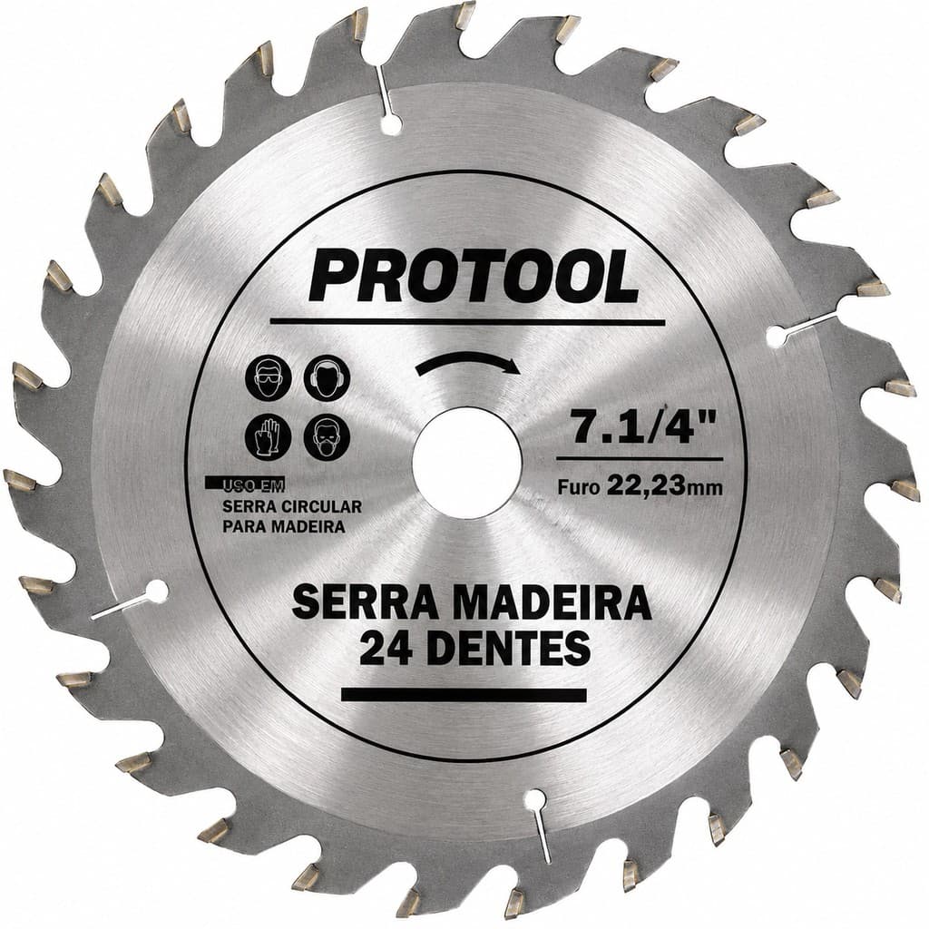 Disco de Serra Protool 7.1/4" 24 Dentes Furo 22,23mm
