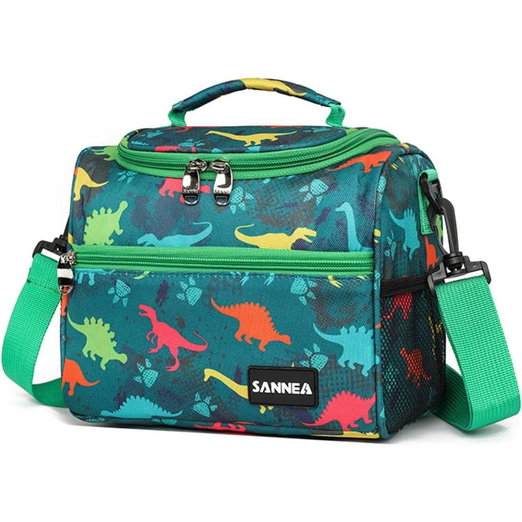 Bolsa térmica para almoço para meninos, feita de material durável, com estampa de dinossauro.   E4BH