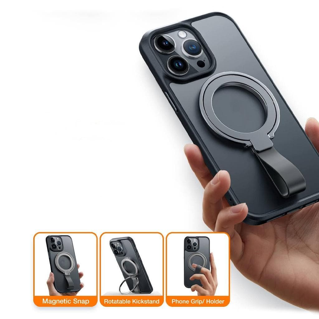 Anel Magnético com Alça de Silicone Suporte Giratório 360°
