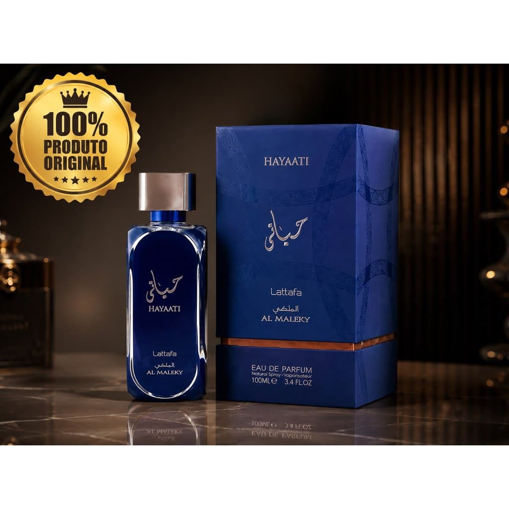 **Perfume Árabe Hayaati Al Maleky Lattafa Eau de Parfum 100ml Masculino Original**