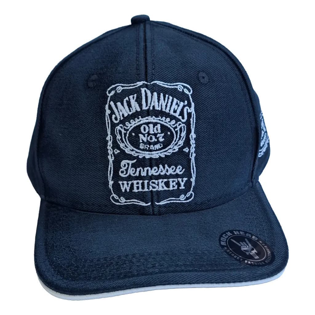 Boné Jack Daniel's Rock Estonado Aba Curva Estonado Único