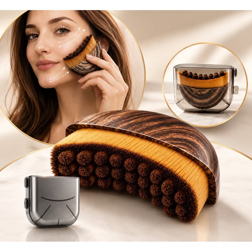 Escova Facial Para Limpeza E Massagem Com Capa Protetora