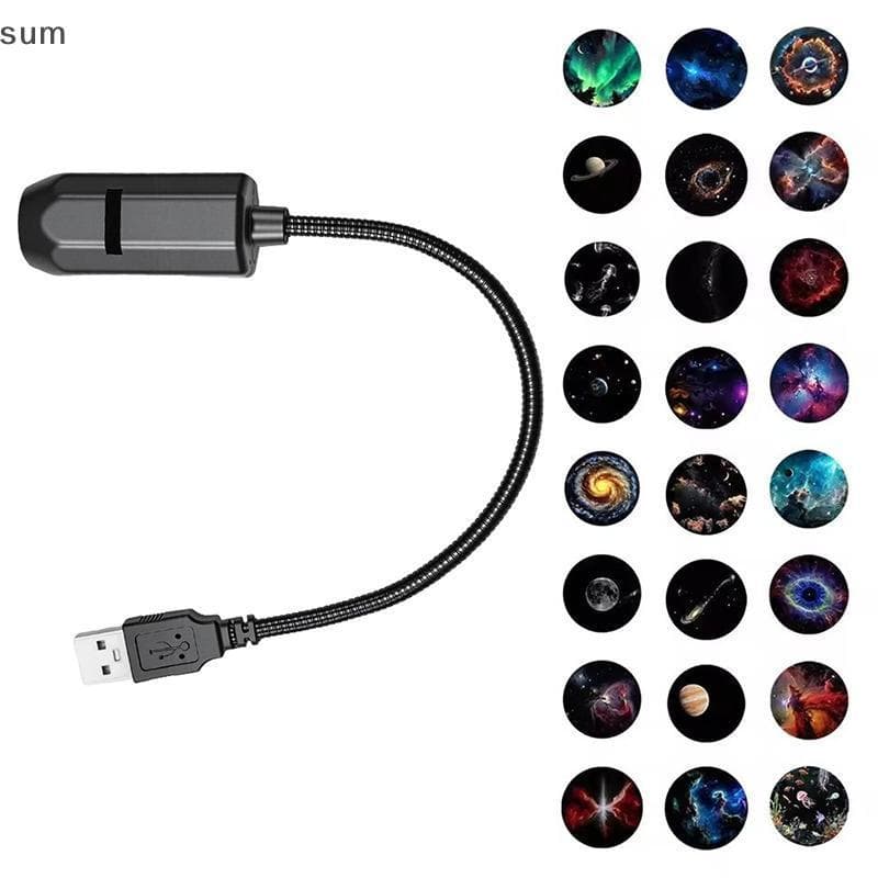 [sum] Projetor Galaxy Star LED Lâmpada De Atmosfera Romântica Alimentada Por USB Luz Noturna Portátil Para Festa Em Casa
