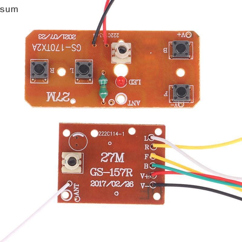 [sum] 4CH RC Controle Remoto Circuito PCB Transmissor Placa Receptora Acessórios Para Carro Com Antena Sistema De Rádio