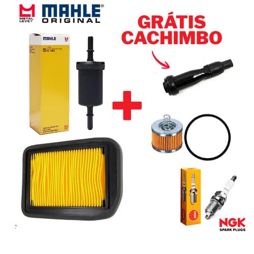 Vela Ignição Ngk Factor 150 / Fazer 150 / Crosser 150 + Kit Filtros + Cachimbo da Vela
