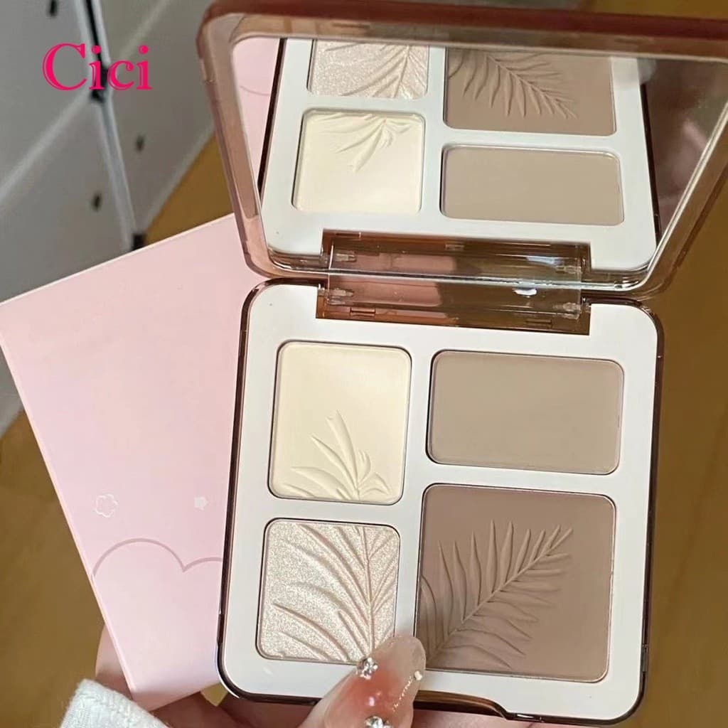 [Cici] MUGE LEEN 3D Highlighter/Contour/Blush Palette Cosméticos Bronzer , Textura Fosca