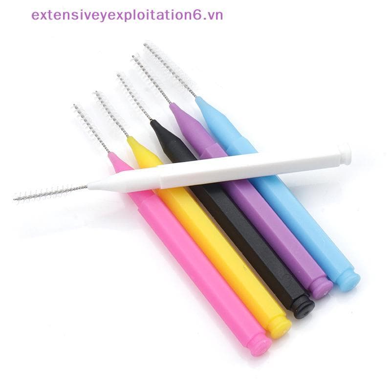 exten 10 Peças Escova De Limpeza Inter Escovas De Fio Dental Dente Leve Pis Flossers Cílios Ferramenta De Beleza .